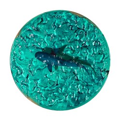 Into The Deep by Nick Oneill - Hand Embellished Mixed Media Edition sized 20x20 inches. Available from Whitewall Galleries